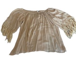 Beige Elan flowy shirt